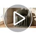 EverGrace Organic Cotton Chunky Knit Throw Blanket 50 x 60 Stone Taupe