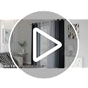 Black and Greyish White Ombre Blackout Curtains for Bedroom 52x84 Inch - Pack of 2 - Modern Wavy Line Design
