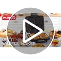 Dash Multi Mini Waffle Maker - Cooks 4 Mini Waffles at Once, Graphite