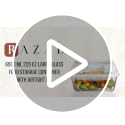 Razab 6500ml Clear Glass Food Storage Container with Airtight Locking Lid