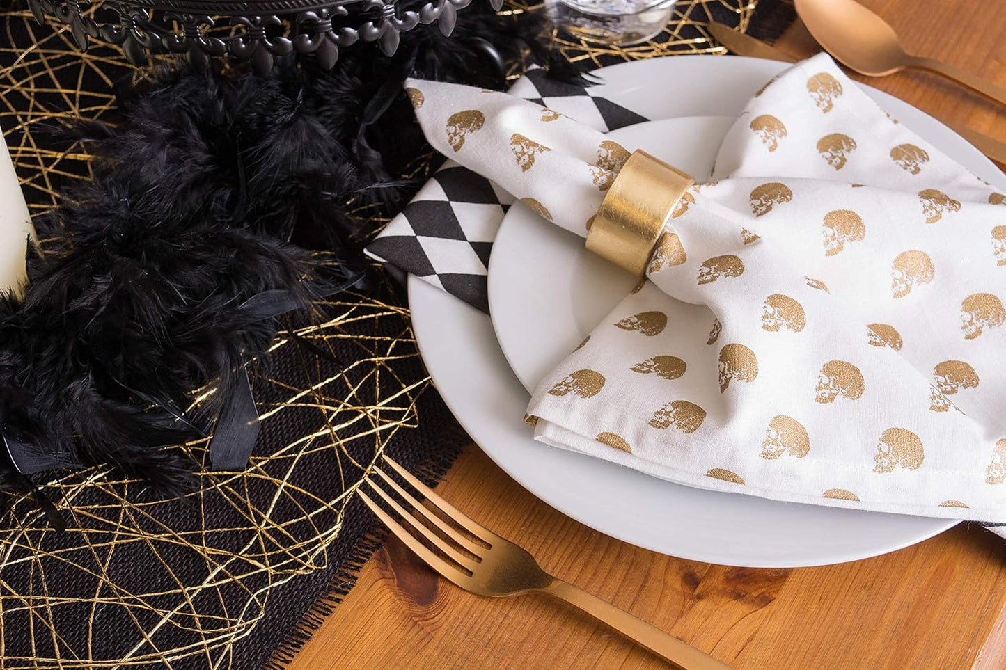 Gold Woven Paper Table Runner - 14x72 for Holiday & Event Décor | DII