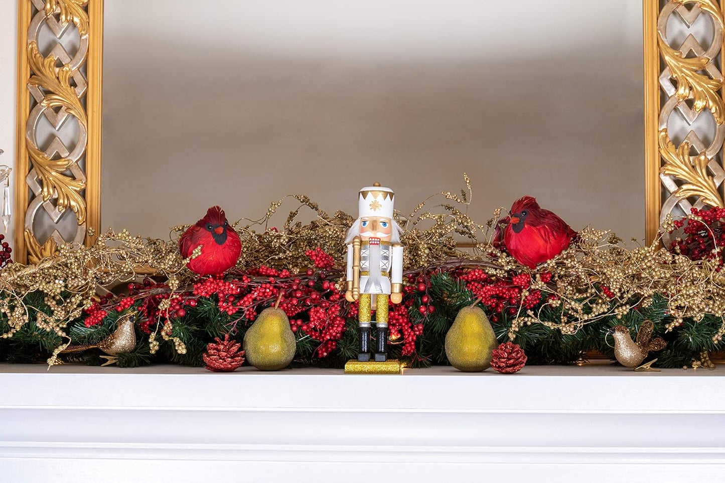 Red Prince 12-Inch Wooden Nutcracker - Festive Christmas Décor for Shelves & Tables