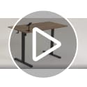 Furmax Rustic Brown 45-Inch Electric Standing Desk with Phone Holder - Home Office