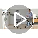 Gray 14 x 43 Inch 2-in-1 Ironing and Steaming Board - Adjustable & Wide Surface