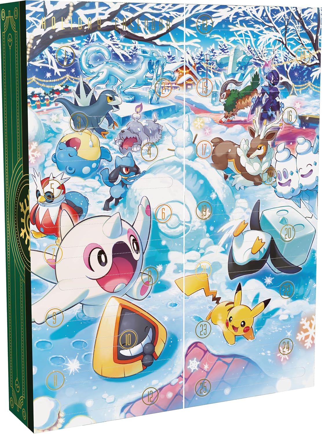 Pokémon TCG Holiday Calendar - 8 Foil Promo Cards, 5 Booster Packs & Exclusive Collectibles