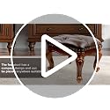 DEBJGO Vintage Leather Footstool Ottoman 12.6 Small Retro Foot Rest