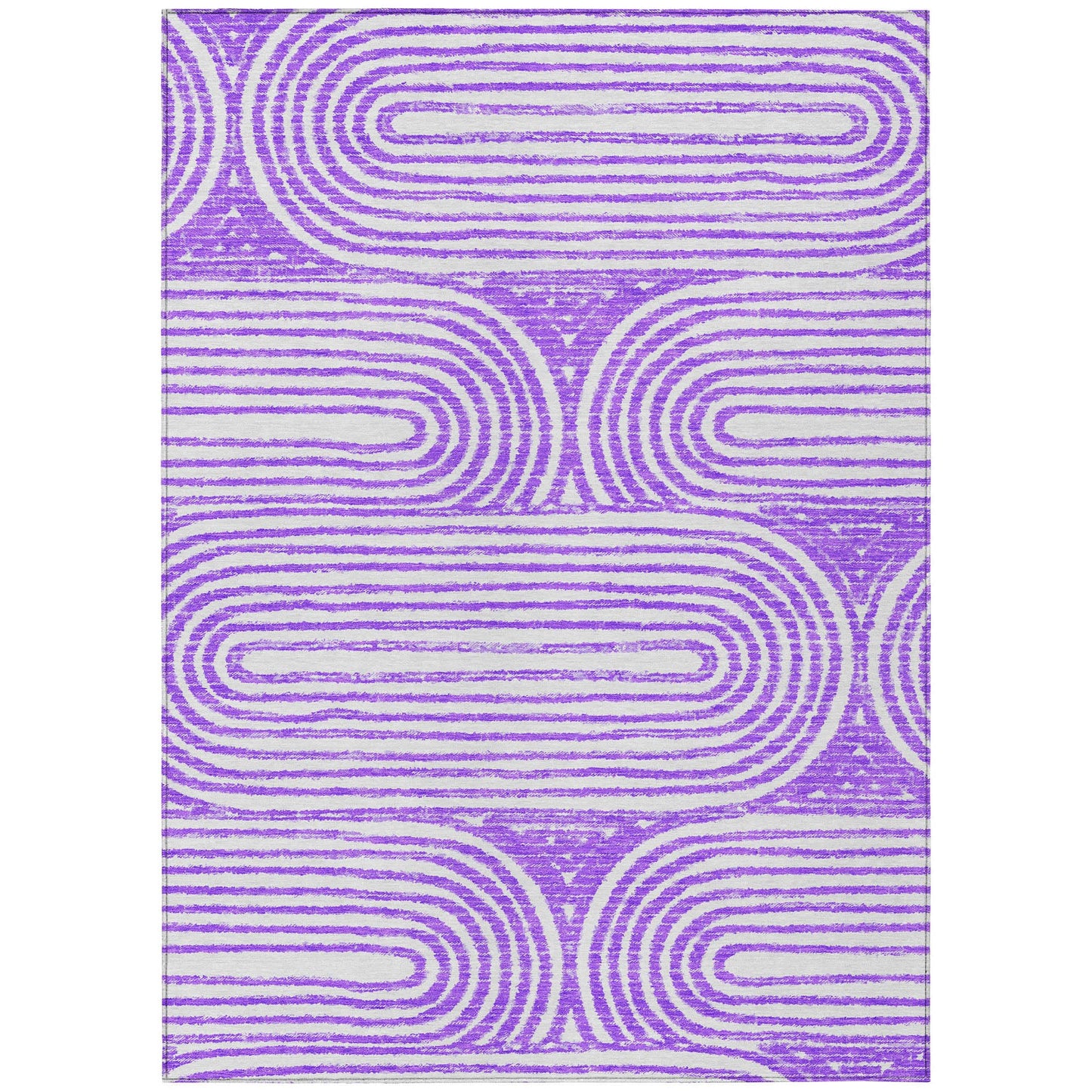 Addison Rugs Chantille ACN140 Purple 2'6" x 3'10 Indoor Outdoor Area Rug, Stain Resistant, Machine Washable, Non Shedding, Bedroom, Living Room, Dining Room, Kitchen Rug