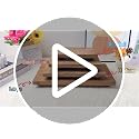 Large 16x8 Acacia Wood Riser Pedestal Stand for Kitchen Counter - Natural Solid Wood