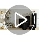 Jueraori Off-White Cylinder Pedestal Stands Set for Events & Displays, 5 pcs