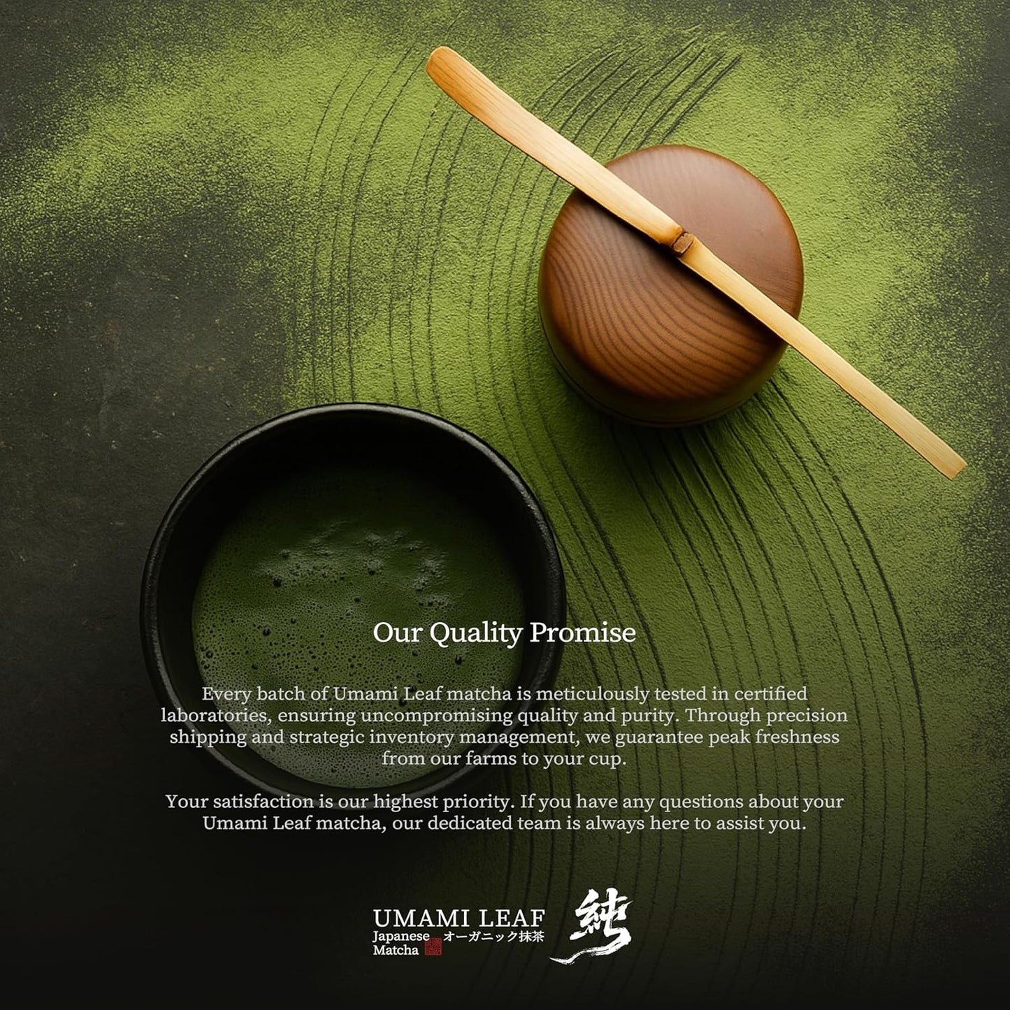 Umami Leaf Organic Japanese Ceremonial Grade Matcha - 100% Pure Green Tea Powder, USDA Certified, Authentic Uji Kyoto Origin (40g / 1.4oz Tin)
