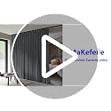 MaKefeile Blackout Room Divider Curtains with Ceiling Track Set - 150W x 96L, Pack of 1, Black