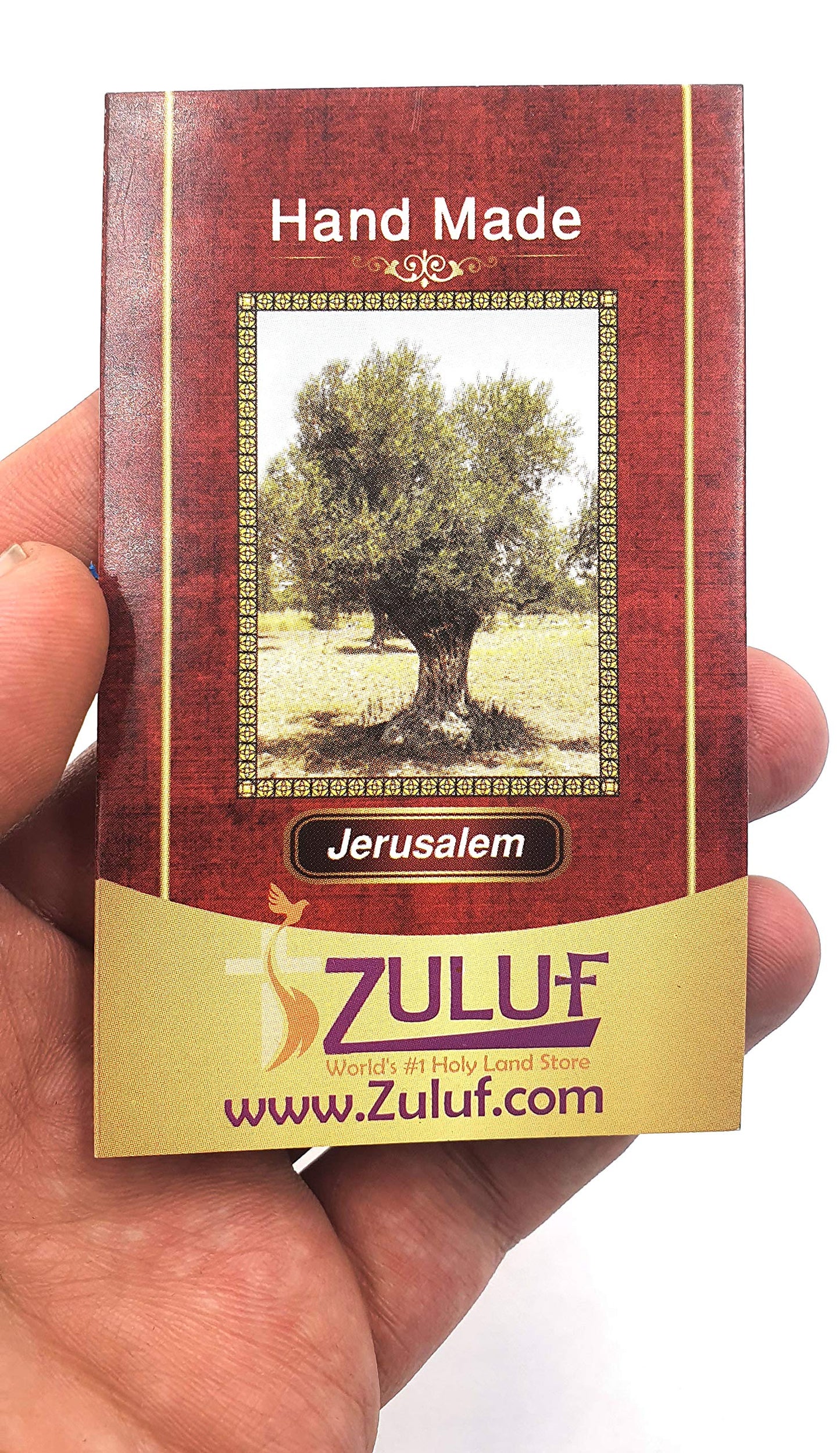 Zuluf Olive Wood Holy Family Nativity 5.9" - Hand Carved Joseph Mary Baby Jesus Statue Christmas Bethlehem Decor HOF062