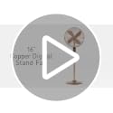 Holmes 16" Copper Digital Metal Stand Fan 3-Speed Oscillation Remote