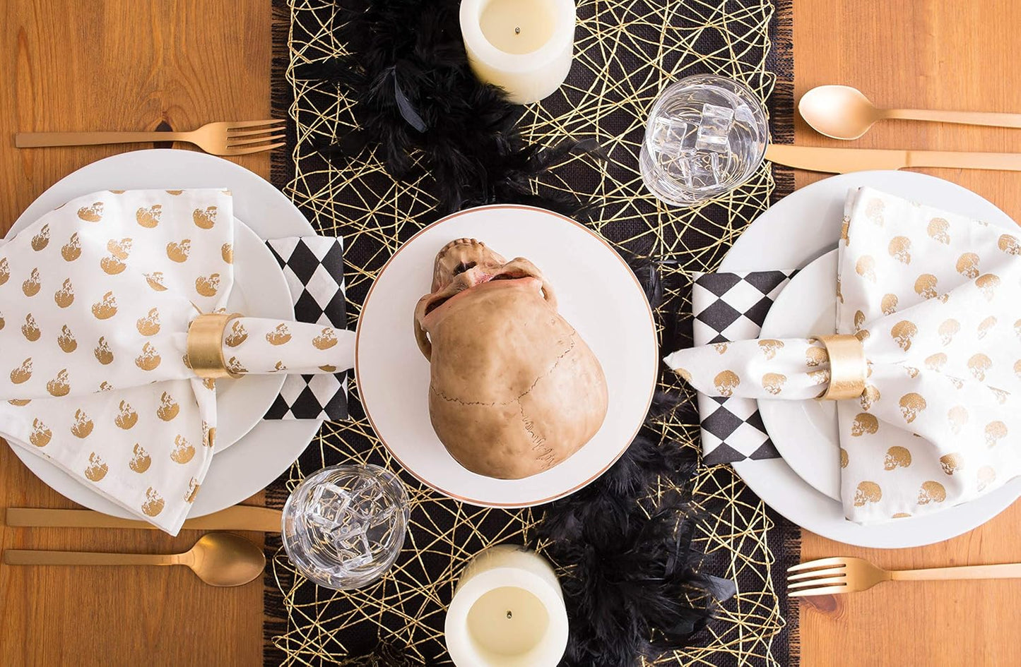 Gold Woven Paper Table Runner - 14x72 for Holiday & Event Décor | DII