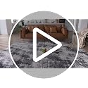 Black 9x12 Area Rug - Washable Soft Abstract Bedroom Carpet - Slim Low-Pile