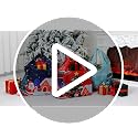 SilTriangle 6-Pack Christmas Reusable Extra Large Grocery Bags Tote