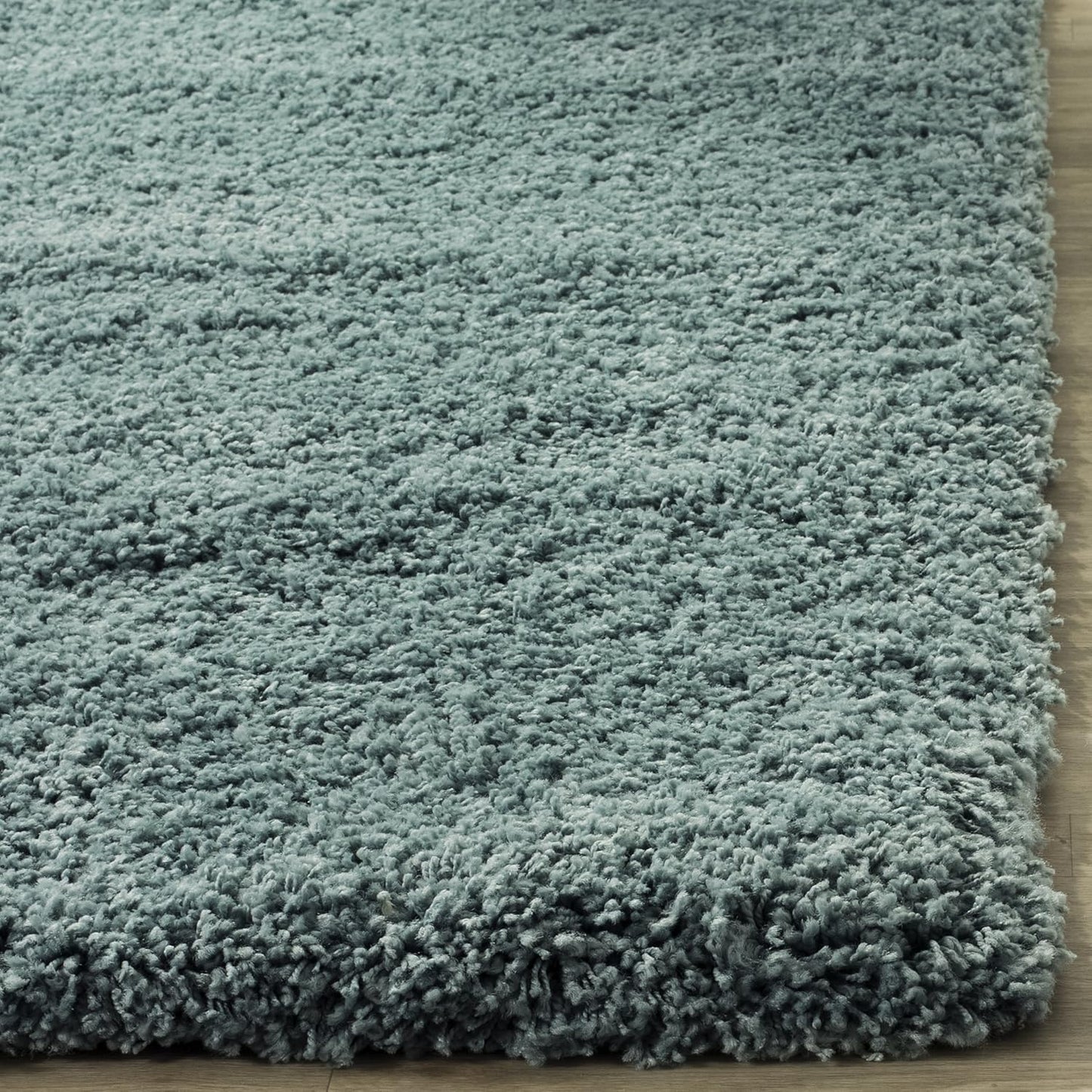 SAFAVIEH California Shag Collection Accent Rug - 3' Square, Light Blue, Non-Shedding & Easy Care, 2-inch Thick, Ideal for The Living Room, Dining Room, Bedroom (SG151-6060-3SQ)