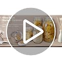 Square Glass Jars with Airtight Clamp Lids - Multi Size 5Pack - Food Storage Containers