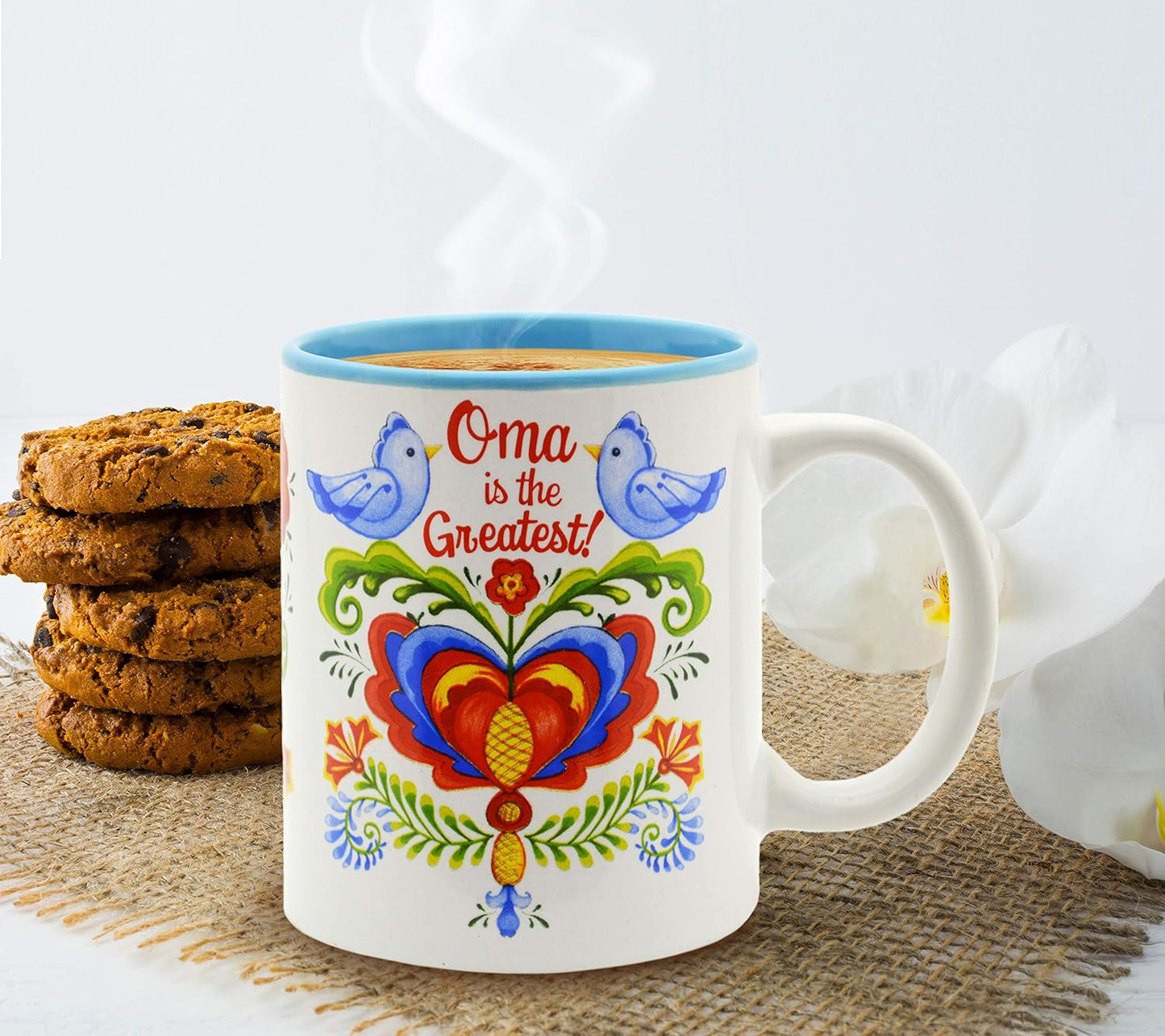12 oz. Ceramic Coffee Mug - 'Oma is the Greatest' Multicolor Gift for German & Dutch Grandmas