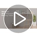 Neoaider Wall Mounted Folding Table 39.4”L x 19.7”W, White - Space-Saving Desk for Home & Office