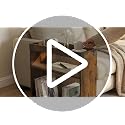 Rustic Brown Narrow Side Table with Tray Top - 8" Slim End Table