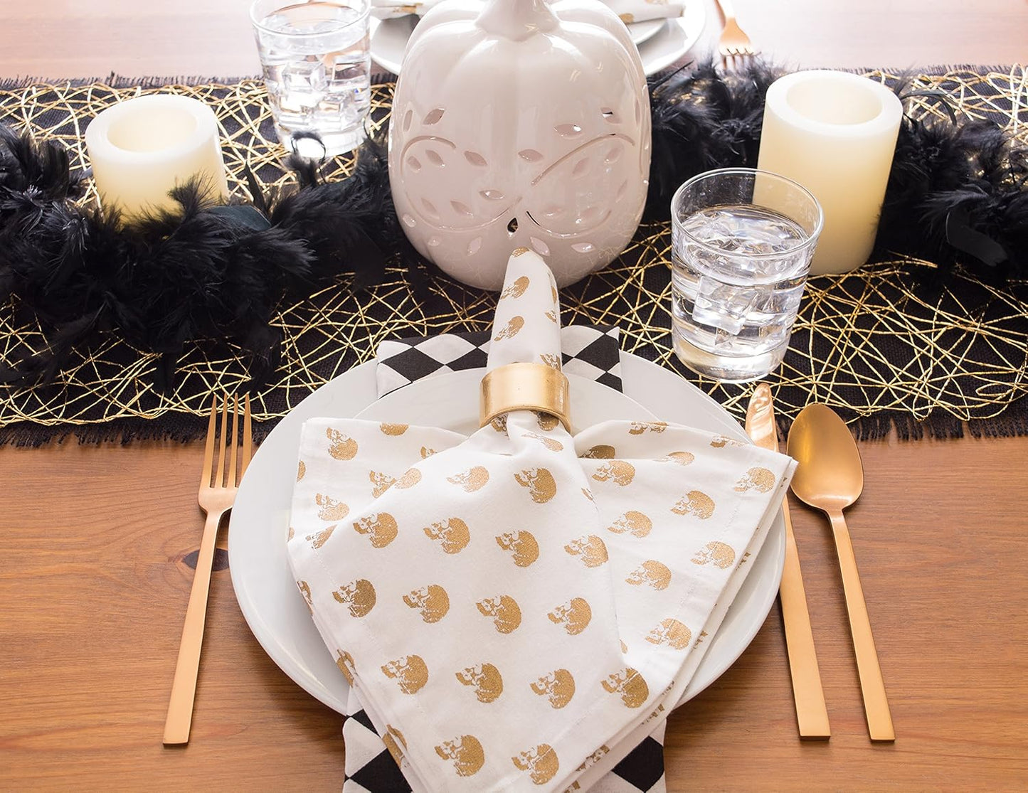 Gold Woven Paper Table Runner - 14x72 for Holiday & Event Décor | DII