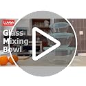 Clear Blue Glass Mixing Bowls with Lids Set - 3-Piece Kitchen Food Prep & Storage