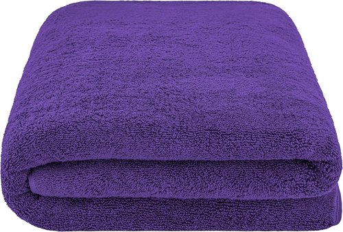 Cotton Paradise 100% Cotton Oversized Bath Sheet - Extra Large Turkish Towel, Purple 40x80 Inches