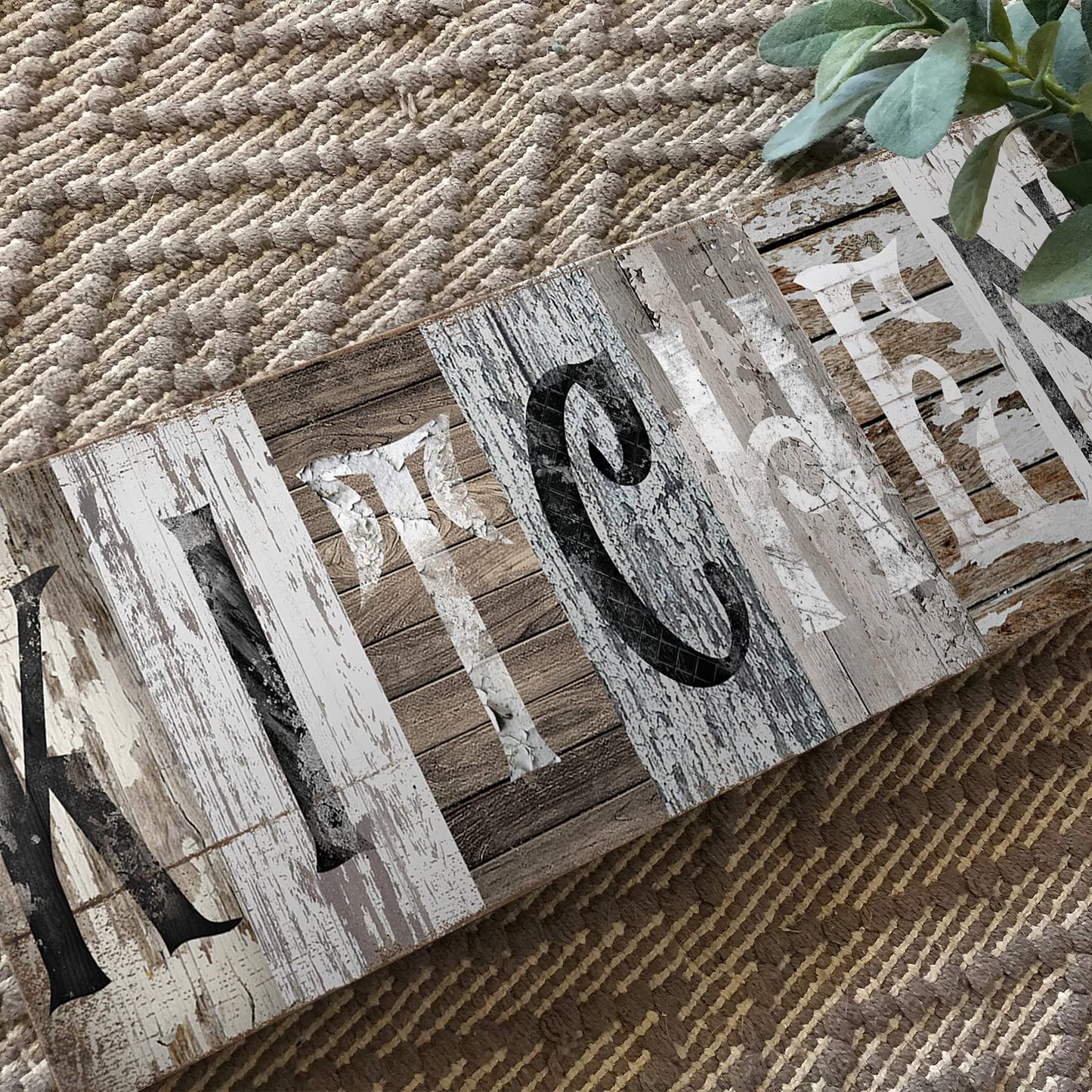 Kitchen Wall Decor Canvas Wall Art Rustic Farmhouse Kitchen Sign Picture Vintage Kitchen Painting Framed Modern Artwork for Kitchen Dining Room Restaurant Decor 24x10 inch