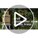 SQUEEZE master 3.17 Gallon Black Fruit Press Wooden Basket for Juice & Wine