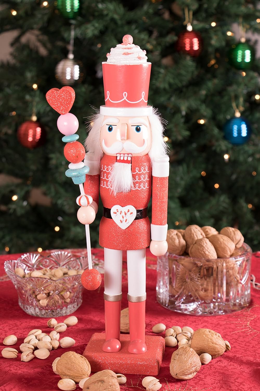 Red Prince 12-Inch Wooden Nutcracker - Festive Christmas Décor for Shelves & Tables
