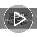 Beige 3-Section Laundry Sorter with Wheels - Storage Maniac Heavy Duty Hamper