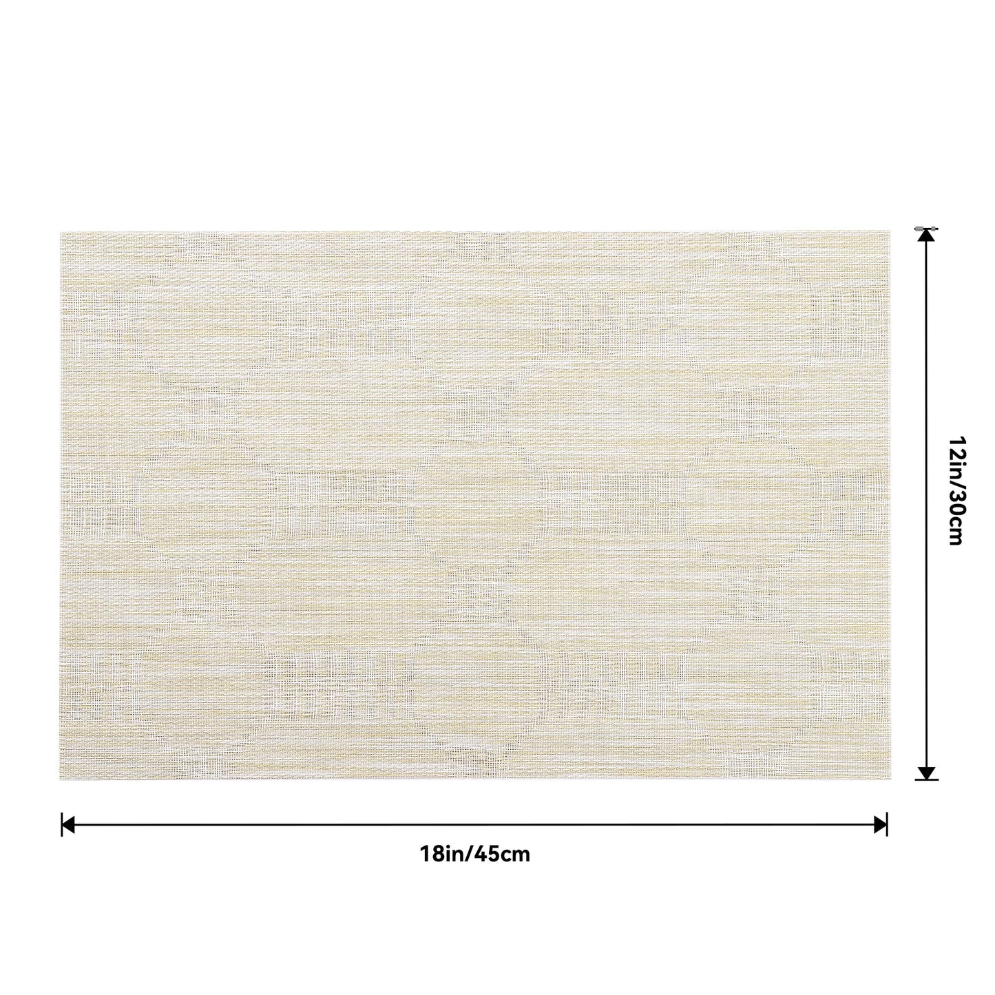 Leetaltree Wheat Placemats Set of 8 - Heat Resistant Non-Slip Place mats for Dining Table, Washable Durable PVC Vinyl Woven Table Mats(Wheat, 8)