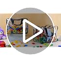 XL Waterproof Toy Storage Bags with Labels - Black, 6 Pack