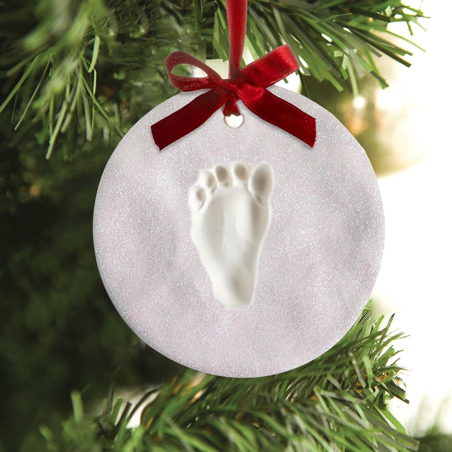Christmas Baby Handprint Ornament Kit - DIY Keepsake Bauble with Paint for Newborns