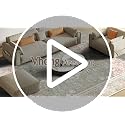 Vhong Washable Area Rug 5x7 Green and Pink Boho Vintage Modern Large Carpet for Living Room and Dining Room - Non Slip