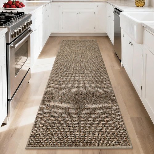BEQHAUSE Hallway Runner Rug - Non-Slip, Washable & Stain Resistant | 2x6 Taupe Carpet for Entryway
