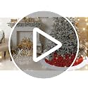 Dremisland 48-inch Red Sequin Christmas Tree Skirt with Faux Fur - Holiday Decor