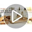 Keabys Neige White Bread Slicer for Homemade Bread Adjustable Thickness Hand Crank with Scale & Suction Cup