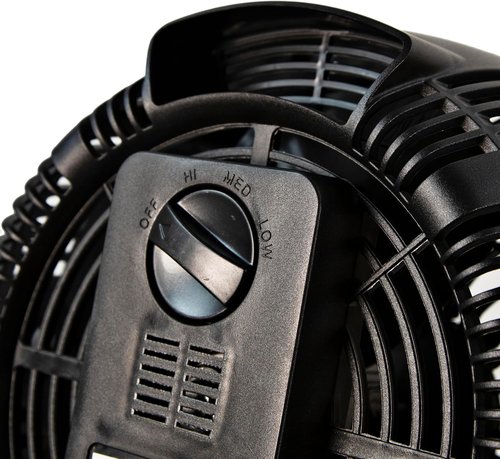 EZ-Chill 8" High-Velocity Wall-Mountable Fan - 3-Speed Adjustable Tilt, Black Finish