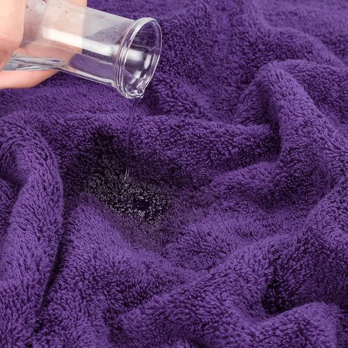 Cotton Paradise 6-Piece Towel Set - 100% Soft Absorbent Turkish Towels in Purple | Bath & Hand Towels