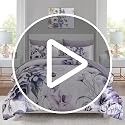 Luxudecor Queen Size Purple Floral Comforter Set 7 Piece Bed in a Bag