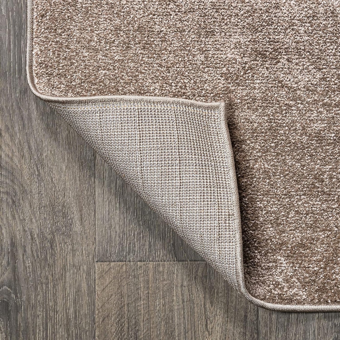 JONATHAN Y SEU100J-210 Haze Solid Low-Pile Indoor Runner Rug Casual Contemporary Solid Traditional Easy-Cleaning Bedroom Kitchen Living Room Non Shedding, 2 ft x 10 ft, Brown