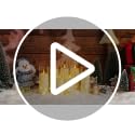 Sasigeiaa Ivory Flameless Candles Set of 7 with Embedded Star String Remote & Timer