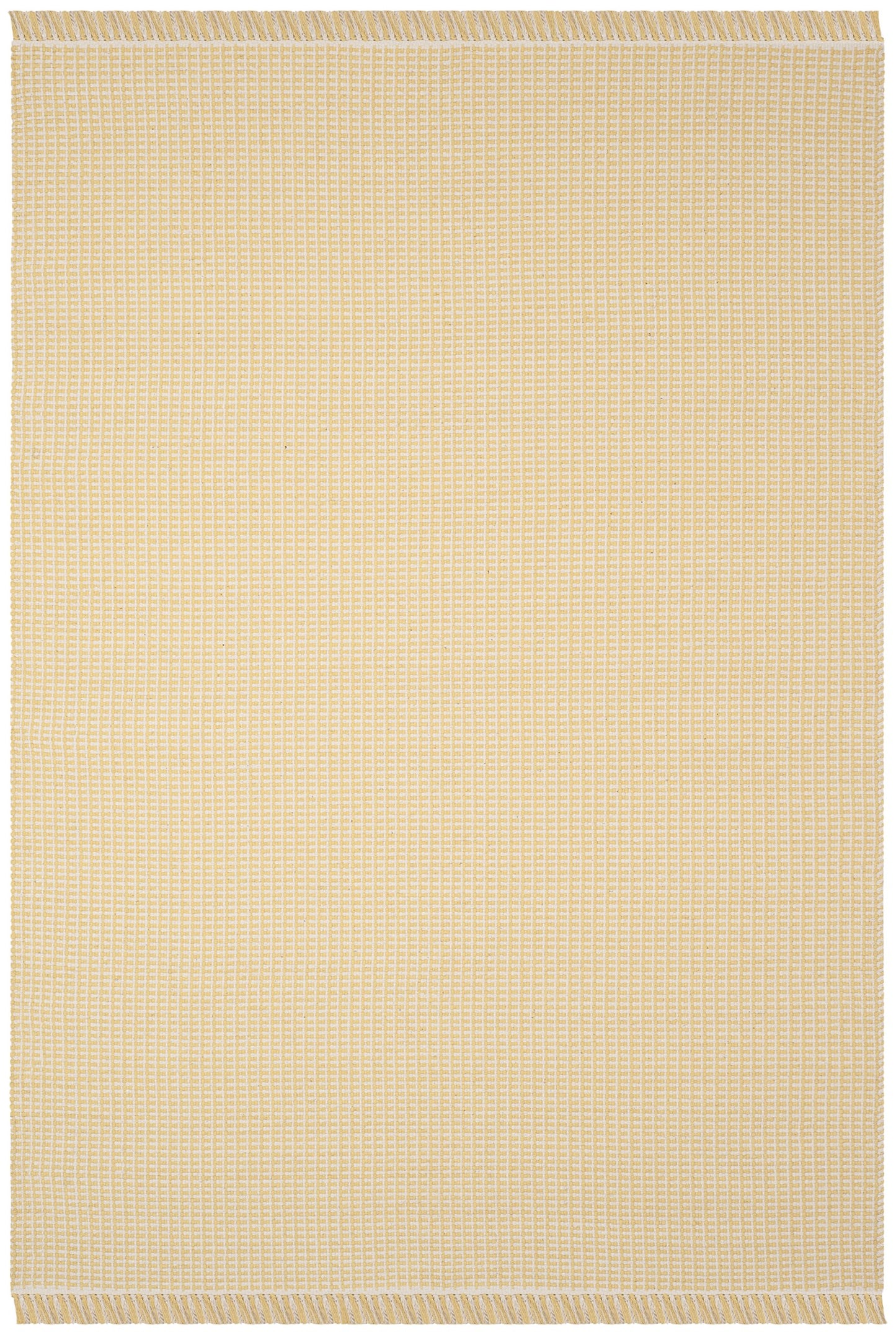 SAFAVIEH Montauk Collection Accent Rug - 4' x 6', Ivory & Yellow, Handmade Flat Weave Boho Farmhouse Cotton Tassel Fringe, Ideal for High Traffic Areas in Entryway, Living Room, Bedroom (MTK340E)