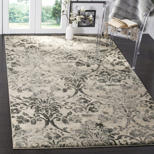 SAFAVIEH Retro Collection Accent Rug - 3' x 5', Cream & Grey, Modern Abstract Design, Non-Shedding & Easy Care, Ideal for High Traffic Areas in Entryway, Living Room, Bedroom (RET2184-1180)