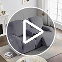 Ruaozz Chocolate Recliner Loveseat Cover with Console, 2-Seater Stretch Slipcover