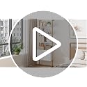 Wall Mount Ladder Bookshelf with Cabinet - 73" Tall White Gold Industrial Wall Shelf