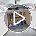 BeesVo Waterproof Silicone Under Sink Mat 40x19 Inches for Kitchen & Bathroom Cabinets, Grey