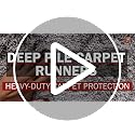 Deep-Pile Carpet Runner Clear Vinyl Floor Protector 27 x 25 Feet - Non-Slip Waterproof Rug Mat - Made in USA